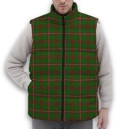 ScotsTee Shop Scottish MacKinnon Hunting Modern Premium Tartan Puffer Vest Winter White Duck Down Vest Sleeveless