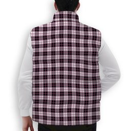 ScotsTee Shop Scottish MacPherson Hunting Modern Premium Tartan Puffer Vest Winter White Duck Down Vest Sleeveless