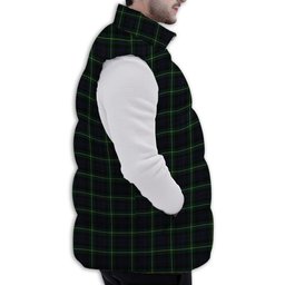 ScotsTee Shop Scottish Gordon Old Premium Tartan Puffer Vest Winter White Duck Down Vest Sleeveless