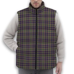 ScotsTee Shop Scottish Taylor Weathered Premium Tartan Puffer Vest Winter White Duck Down Vest Sleeveless