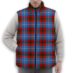 ScotsTee Shop Scottish Sydserf Premium Tartan Puffer Vest Winter White Duck Down Vest Sleeveless