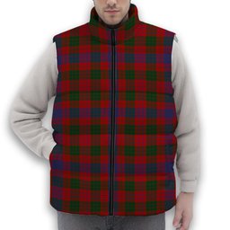ScotsTee Shop Scottish Ross Premium Tartan Puffer Vest Winter White Duck Down Vest Sleeveless