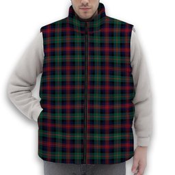 ScotsTee Shop Scottish MacLennan Modern Premium Tartan Puffer Vest Winter White Duck Down Vest Sleeveless