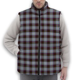 ScotsTee Shop Scottish MacDonald Dress 3 Premium Tartan Puffer Vest Winter White Duck Down Vest Sleeveless