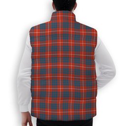 ScotsTee Shop Scottish Hamilton Ancient Premium Tartan Puffer Vest Winter White Duck Down Vest Sleeveless