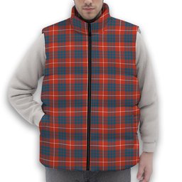 ScotsTee Shop Scottish Hamilton Ancient Premium Tartan Puffer Vest Winter White Duck Down Vest Sleeveless
