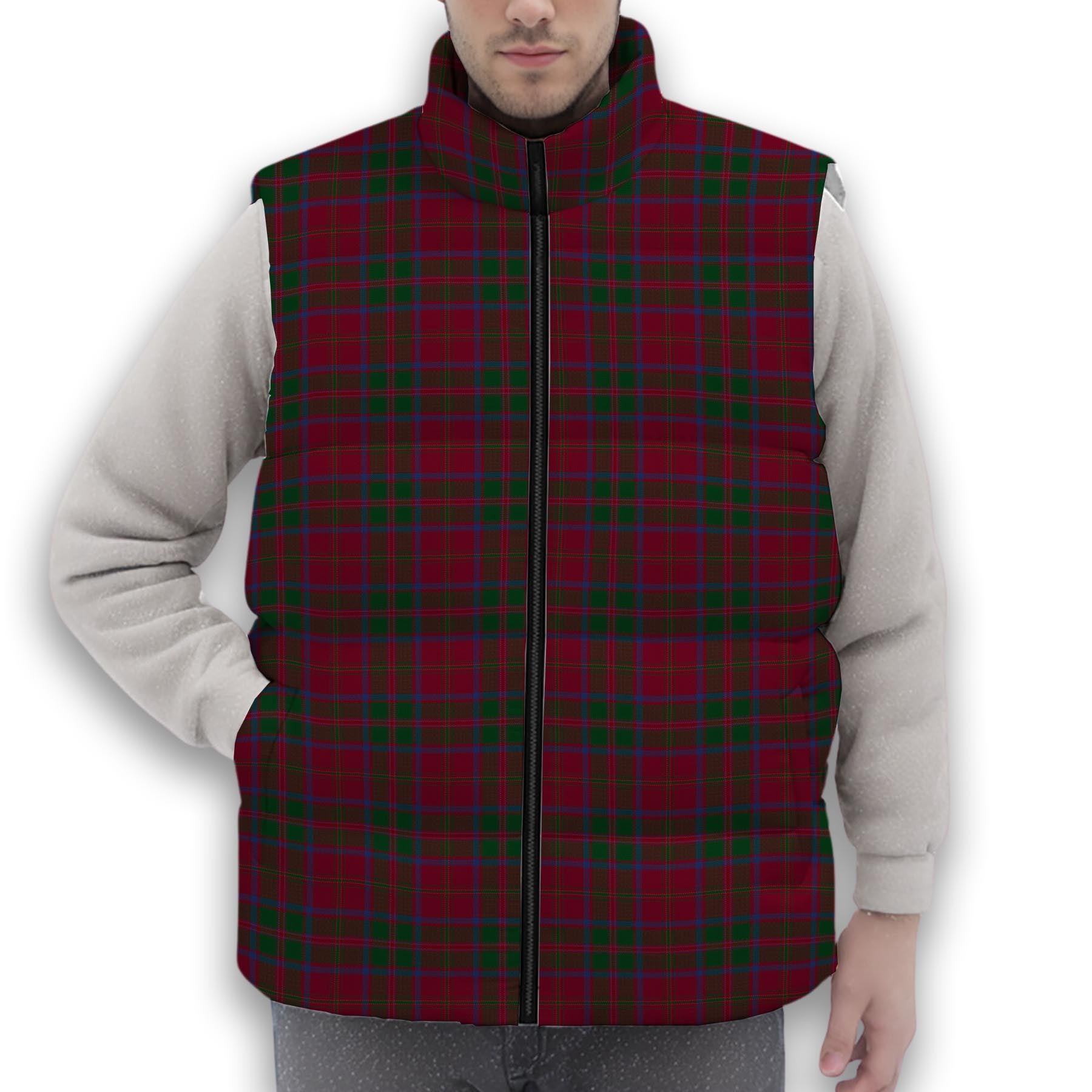 ScotsTee Shop Scottish MacDougall 1880 2 Premium Tartan Puffer Vest Winter White Duck Down Vest Sleeveless
