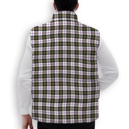 ScotsTee Shop Scottish MacPherson Dress Modern Premium Tartan Puffer Vest Winter White Duck Down Vest Sleeveless