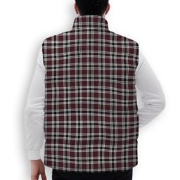 ScotsTee Shop Scottish Little Dress Ancient Premium Tartan Puffer Vest Winter White Duck Down Vest Sleeveless