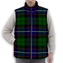 ScotsTee Shop Scottish Russell SC Premium Tartan Puffer Vest Winter White Duck Down Vest Sleeveless