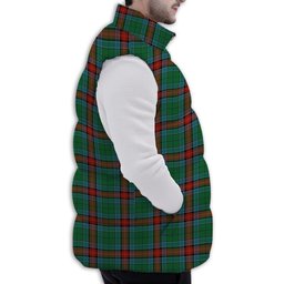 ScotsTee Shop Scottish Jardine Dress Ancient Premium Tartan Puffer Vest Winter White Duck Down Vest Sleeveless