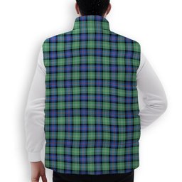 ScotsTee Shop Scottish Sutherland Old Ancient SC Premium Tartan Puffer Vest Winter White Duck Down Vest Sleeveless