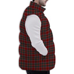 ScotsTee Shop Scottish McDonald of Lochmaddy Premium Tartan Puffer Vest Winter White Duck Down Vest Sleeveless