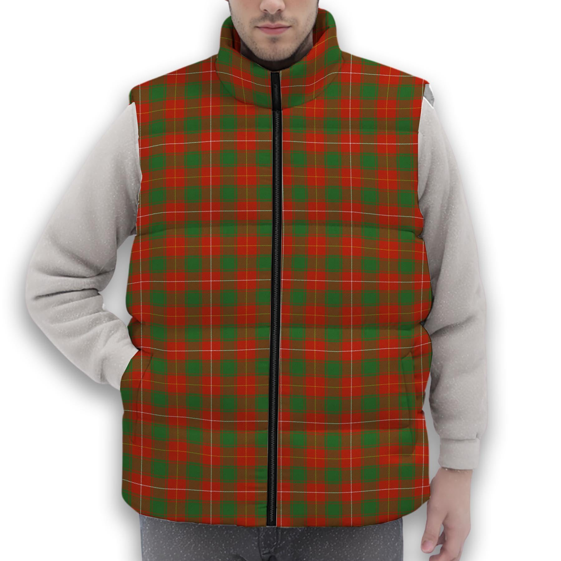 ScotsTee Shop Scottish MacFie Ancient Premium Tartan Puffer Vest Winter White Duck Down Vest Sleeveless