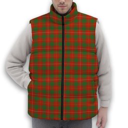 ScotsTee Shop Scottish MacFie Ancient Premium Tartan Puffer Vest Winter White Duck Down Vest Sleeveless
