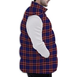 ScotsTee Shop Scottish Laing of Archiestown Premium Tartan Puffer Vest Winter White Duck Down Vest Sleeveless