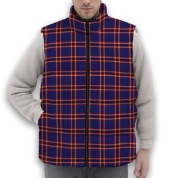 ScotsTee Shop Scottish Laing of Archiestown Premium Tartan Puffer Vest Winter White Duck Down Vest Sleeveless