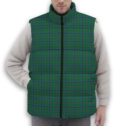 ScotsTee Shop Scottish Snodgrass Premium Tartan Puffer Vest Winter White Duck Down Vest Sleeveless