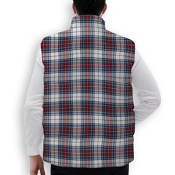 ScotsTee Shop Scottish McBeth Dress Modern Premium Tartan Puffer Vest Winter White Duck Down Vest Sleeveless