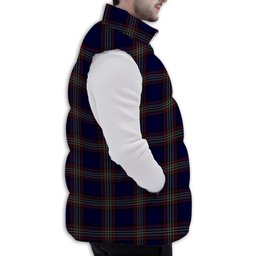 ScotsTee Shop Scottish York Regional Police Premium Tartan Puffer Vest Winter White Duck Down Vest Sleeveless