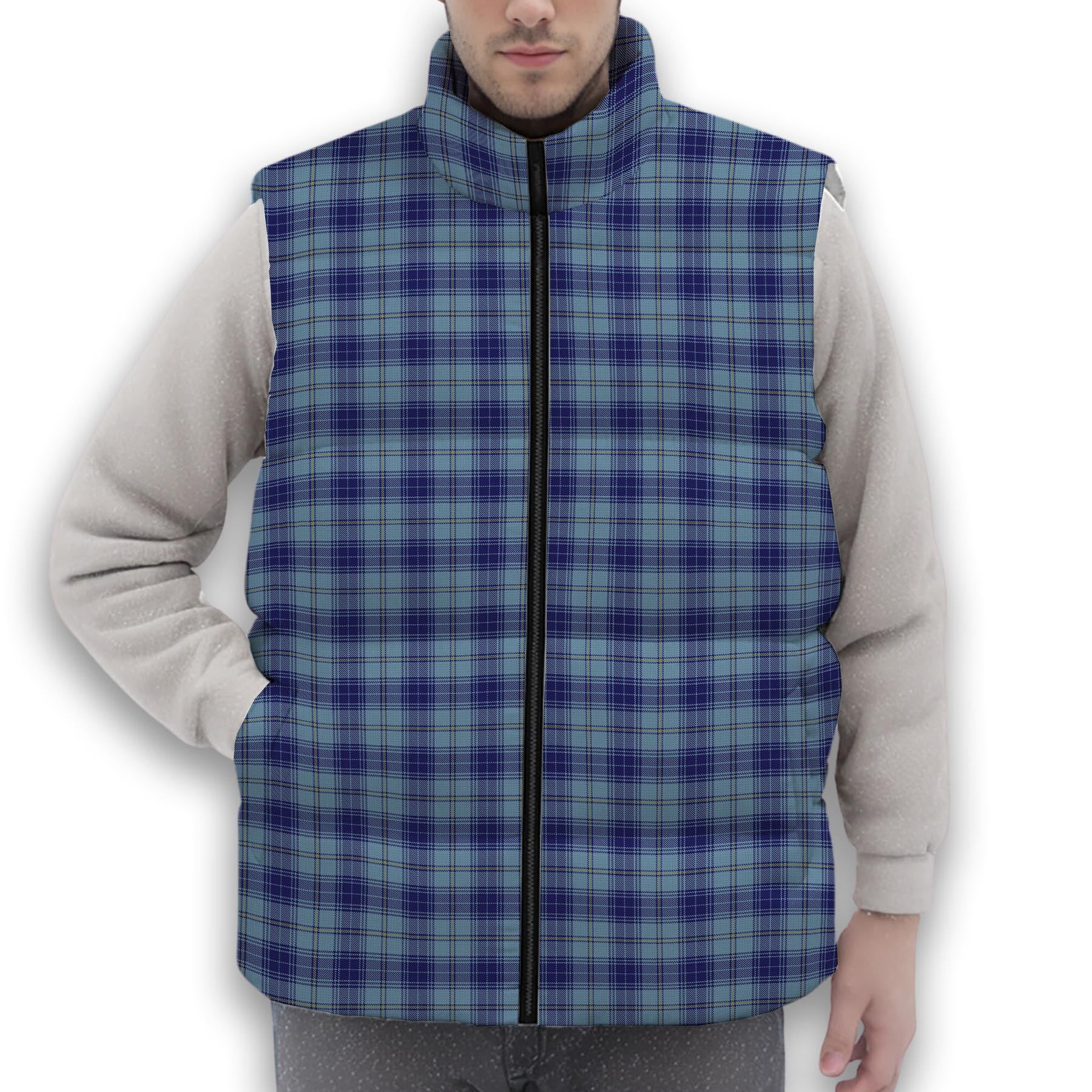 ScotsTee Shop Scottish Traynor Premium Tartan Puffer Vest Winter White Duck Down Vest Sleeveless