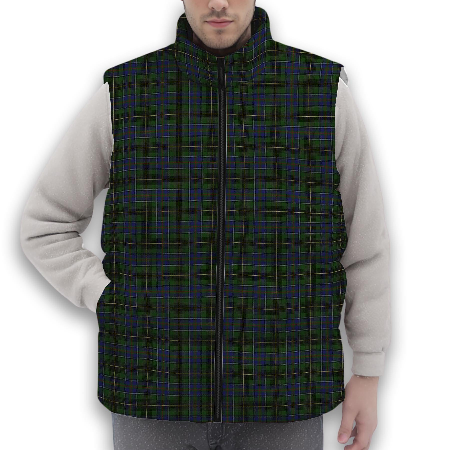 ScotsTee Shop Scottish MacInnes Premium Tartan Puffer Vest Winter White Duck Down Vest Sleeveless