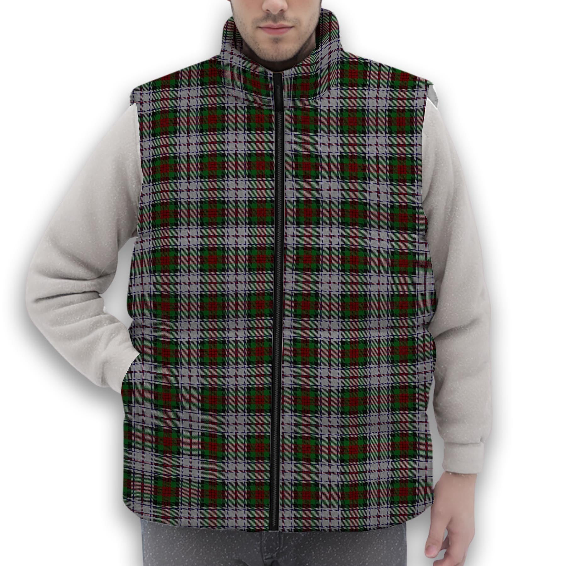 ScotsTee Shop Scottish McDuff Dress Premium Tartan Puffer Vest Winter White Duck Down Vest Sleeveless