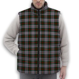 ScotsTee Shop Scottish McDuff Dress Premium Tartan Puffer Vest Winter White Duck Down Vest Sleeveless