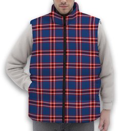 ScotsTee Shop Scottish Laing of Archiestown Modern Premium Tartan Puffer Vest Winter White Duck Down Vest Sleeveless