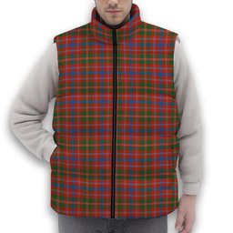 ScotsTee Shop Scottish MacDonald of Glenaladale Ancient Premium Tartan Puffer Vest Winter White Duck Down Vest Sleeveless