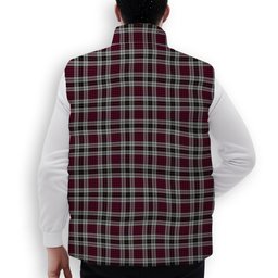 ScotsTee Shop Scottish Little Dress Premium Tartan Puffer Vest Winter White Duck Down Vest Sleeveless