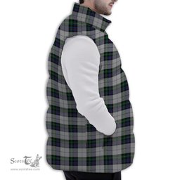 ScotsTee Shop Scottish MacKenzie Dress 3 Premium Tartan Puffer Vest Winter White Duck Down Vest Sleeveless
