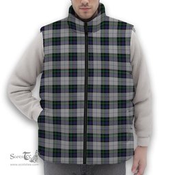 ScotsTee Shop Scottish MacKenzie Dress 3 Premium Tartan Puffer Vest Winter White Duck Down Vest Sleeveless