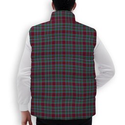 ScotsTee Shop Scottish Spence Premium Tartan Puffer Vest Winter White Duck Down Vest Sleeveless