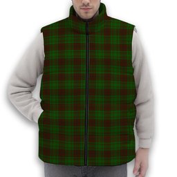 ScotsTee Shop Scottish McAlister of Glenbarr Hunting Premium Tartan Puffer Vest Winter White Duck Down Vest Sleeveless