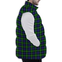 ScotsTee Shop Scottish Gordon Modern Premium Tartan Puffer Vest Winter White Duck Down Vest Sleeveless