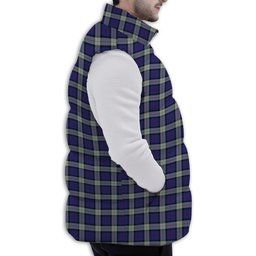 ScotsTee Shop Scottish Sinclair Dress Dance Premium Tartan Puffer Vest Winter White Duck Down Vest Sleeveless