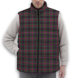 ScotsTee Shop Scottish Graham of Airth Ancient Premium Tartan Puffer Vest Winter White Duck Down Vest Sleeveless
