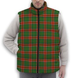 ScotsTee Shop Scottish Pollock Ancient Premium Tartan Puffer Vest Winter White Duck Down Vest Sleeveless