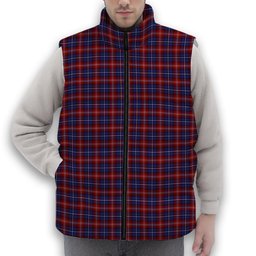 ScotsTee Shop Scottish Harris 1997 Premium Tartan Puffer Vest Winter White Duck Down Vest Sleeveless