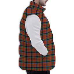 ScotsTee Shop Scottish Macnaghten Ancient Premium Tartan Puffer Vest Winter White Duck Down Vest Sleeveless
