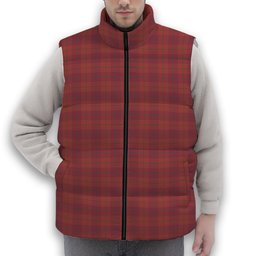 ScotsTee Shop Scottish Stirling of Keir Ancient Premium Tartan Puffer Vest Winter White Duck Down Vest Sleeveless