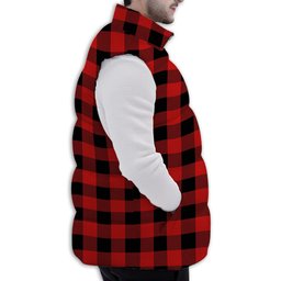 ScotsTee Shop Scottish Rob Roy Macgregor Modern Premium Tartan Puffer Vest Winter White Duck Down Vest Sleeveless
