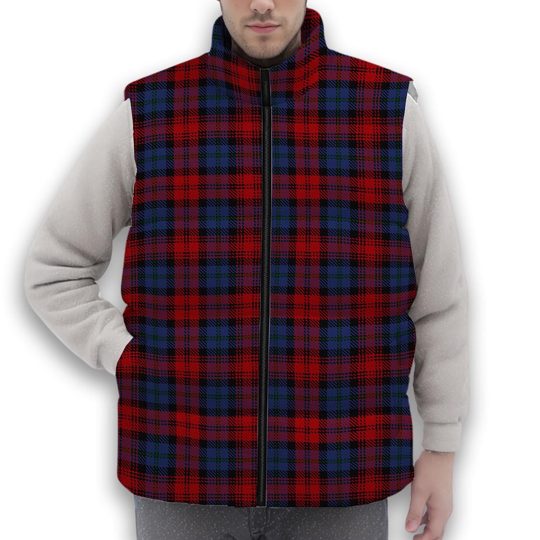 ScotsTee Shop Scottish MacLachlan Modern Premium Tartan Puffer Vest Winter White Duck Down Vest Sleeveless