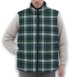 ScotsTee Shop Scottish McKenzie Dress Ancient Premium Tartan Puffer Vest Winter White Duck Down Vest Sleeveless