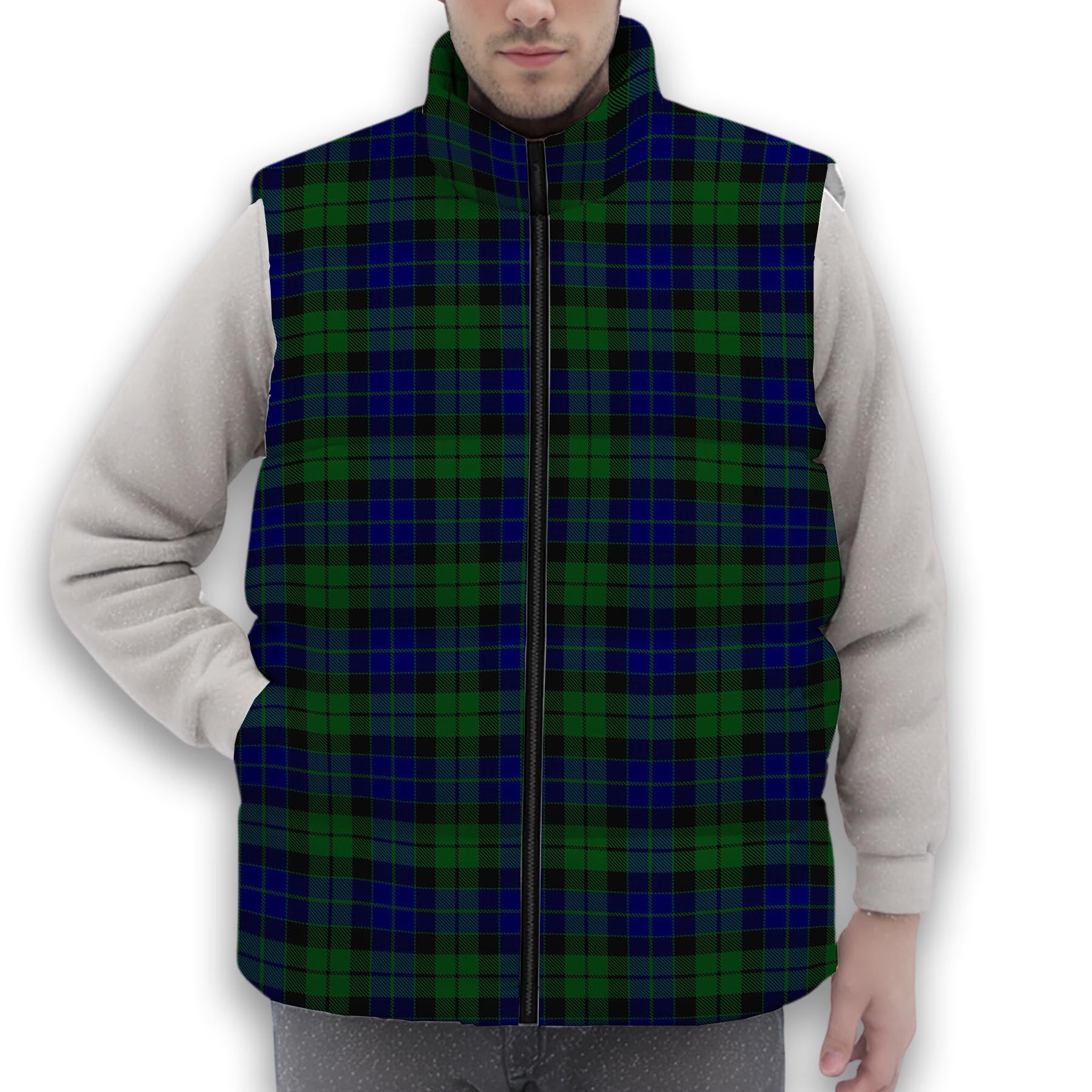 ScotsTee Shop Scottish MacKay 1819 Premium Tartan Puffer Vest Winter White Duck Down Vest Sleeveless