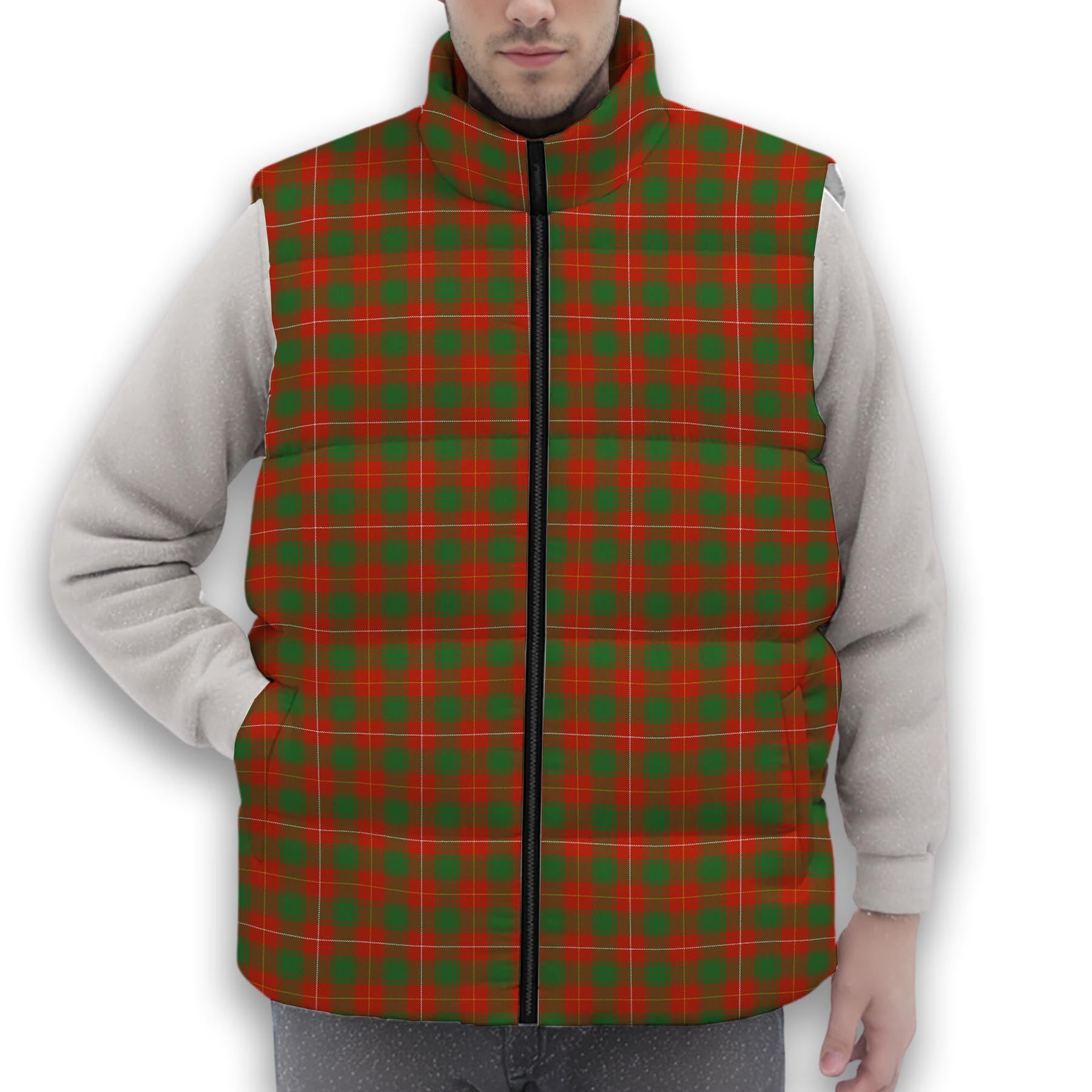 ScotsTee Shop Scottish MacPhee Ancient Premium Tartan Puffer Vest Winter White Duck Down Vest Sleeveless