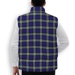 ScotsTee Shop Scottish Sinclair Dress Premium Tartan Puffer Vest Winter White Duck Down Vest Sleeveless