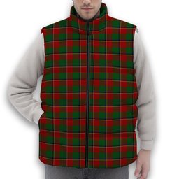 ScotsTee Shop Scottish Turnbull Dress Premium Tartan Puffer Vest Winter White Duck Down Vest Sleeveless