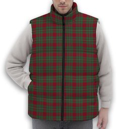 ScotsTee Shop Scottish Gregor of Cardney Modern Premium Tartan Puffer Vest Winter White Duck Down Vest Sleeveless